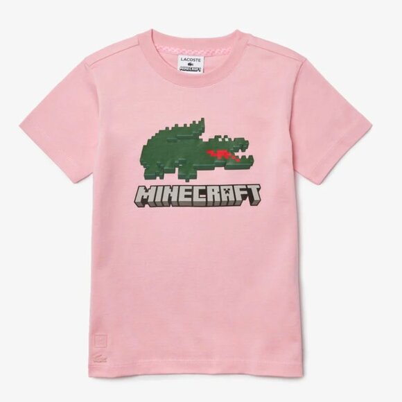 EUC Minecraft x Lacoste Kids' Tee, Sz 8 - Picture 1 of 1